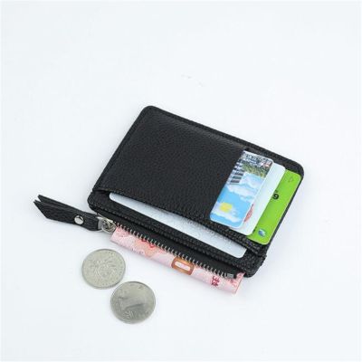 【CW】◊▣  Womens Business Credit Card Holder Cover Leather Small Wallets Short Coin Purses Mens Money Clip