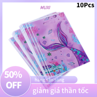 ?【HOT SALE】MUXI 10 50ชิ้นกระเป๋าสารพัดประโยชน์พลาสติกนางเงือกหางนางเงือกถุงของขวัญลูกกวาดสำหรับนางเงือกทะเลธีมปาร์ตี้ตกแต่งเบบี้ชาวเวอร์