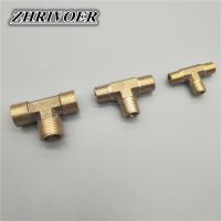 Copper 1/8 1/4 3/8 1/2 3/4 1 BSP Male Thread Tee Type 3 Way Brass Pipe Fitting Adapter Coupler Connector For Water