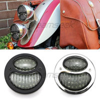 ไฟเบรคท้าย LED รถจักรยานยนต์,ไฟท้ายสำหรับ Harley Bobber Chopper Ford รุ่น A ไฟท้ายเรโทรสีดำ/ โครเมี่ยม