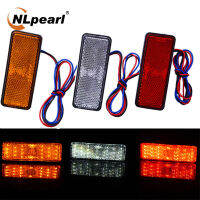 NLpearl 1PCS LED สะท้อนหลังเบรคคำเตือนหยุดด้านข้างไฟสำหรับรถจิ๊ปรถบรรทุกรถจักรยานยนต์ LED สีแดงสีขาวสีเหลืองอำพัน12V