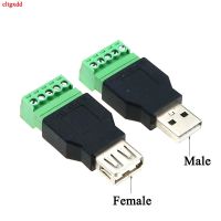 1Pcs USB 2.0 Type Male Female Turn 5Pin Terminal USB Turn Terminal Avoid Welding Plugs USB Plug Male Head Female Head Connector