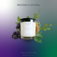 เทียนหอม Soy wax กลิ่น Jo.L Black berry &amp; Bay 300g / 10.14 oz (45 - 55 hours) Double wicks candle