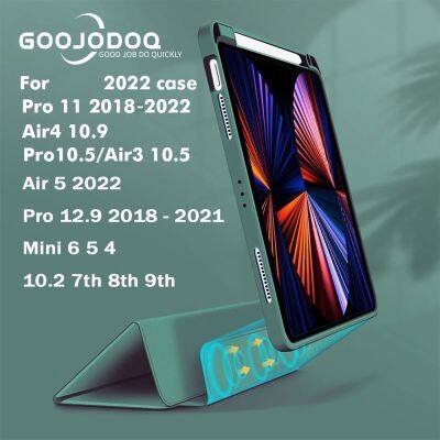 ☂☽ ganzha3965 GOOJODOQ เคสไอแพด สำหรับ iPad Gen10 Gen9 Gen8 Gen7 10.2 Pro 11 Air4 Air5 10.9 mini6 8.3 Case