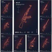 CS Go Neon Weapons ปืน AK47โปสเตอร์ภาพวาดผ้าใบสำหรับกองทัพ Fan Room Wall Home Decor-เกมยิงปืนภาพผนัง