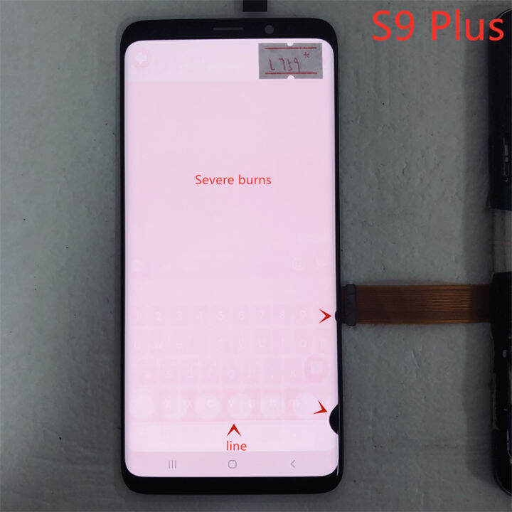 ต้นฉบับสำหรับ-samsung-amoled-s9บวกสัมผัสหน้าจอ-lcd-หน้าจอดิจิตอลจาก-samsung-galaxy-s9plus-g965-g965f-g965u-lcd-ที่มีข้อบกพร่อง