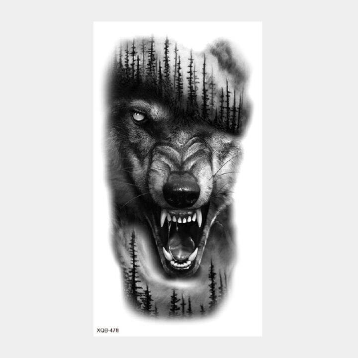 hot-dt-arm-sleeve-tiger-wolf-temporary-stickers-fake-men