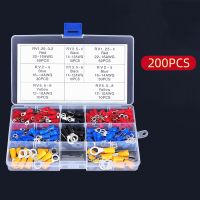 [HOT ZHKKZZLWWG 510] 200PCS แหวนทองแดง Crimp Connector ขั้วต่อไฟฟ้าฉนวนสายไฟปลายสายลวดขั้วต่อ Assortment Kit