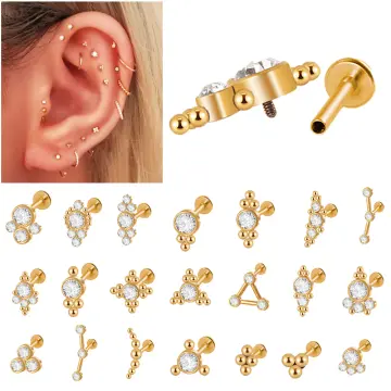 Flipkart.com - Buy KRYSTALZ Cartilage Helix Stainless Steel Huggie Hoop  Earrings For Mens And Womens Metal Hoop Earring, Stud Earring Online at  Best Prices in India