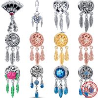 925 Sterling Silver Dream Catcher Series Feather Exquisite Pendant DIY Beads Fit Original Pandora Charms Bracelet Women Jewelry