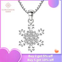 Korean Version of Personalized Snowflake Pendant Femininity Fashion Inlaid Zircon Snowflake Necklace Pendant Kawaii Charms