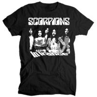 2023ใหม่มาถึง100 ผ้าฝ้ายแฟชั่น Tee ใหม่แมงป่อง BAND โลหะสีดำแขนสั้นผู้ชาย T-Shirt