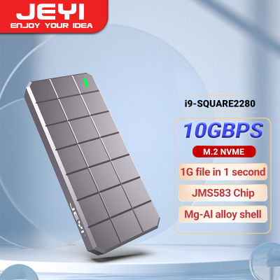 JEYI M.2 I9-square NVME 2280 2230 SSD USB 3.2 10Gbps เป็น NVME M-Key(B &amp; M Key) เคสโซลิดสเตทไดรฟ์ภายนอก