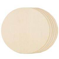 12 Inch Unpolished Wooden Circle for Handicrafts and Home Decoration, 5 Pieces-Blank Wooden Round Handicraft
