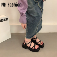 NH Fashion ้องเท้าผูหญิง รองเท้าแตะลิ่ม รองเท้าแตะเสริมส้นผู้หญิง ทันสมัย น่ารัก กีฬาและแฟชั่น มัลติฟังก์ชั่ FDL23A0EES 42Z231021