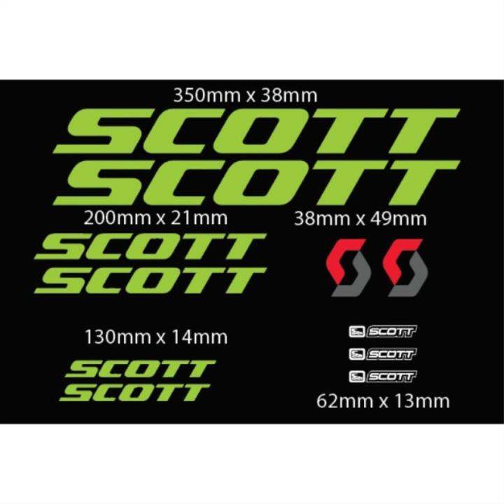scott bike frame decals