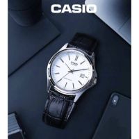 นาฬิกา Casio รุ่น MTP-1183E-7A นาฬิกาข้อมือผู้ชาย สายหนังแท้ สีดำ หน้าปัดขาว สุดหรู  -ของแท้ 100% รับประกันสินค้า 1 ปีเต็ม