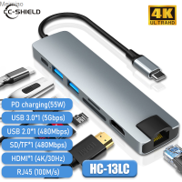 อะแดปเตอร์แท่นวางมือถือฮับ Usb Type C สำหรับสวิตช์แล็ปท็อปสตรีมเด็ค SteamDeck Usb หลากหลาย HDMI Lan RJ45ฮับ3 0 Meimiao