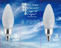 2x หลอดเทียน Led 3W E14หลอดคริสตัล85-265V ประหยัดพลังงานสปอตไลท์อบอุ่นสีขาวหลอดไฟบ้าน