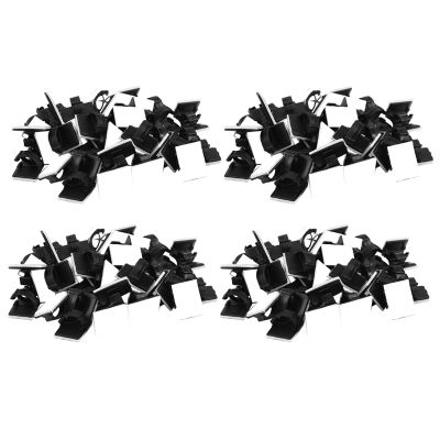200 Pcs Self Adhesive Cable Clamp Plastic Rectangular Cable Clips Cable Tie Quick Bind Cable Wire Management Holder