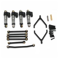 Metal Shock Absorbers Steering Rod Chassis Tie Links Set for FMS FCX24 1/24 RC Crawler Car Upgrades Parts Accessories