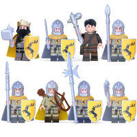 ของเล่นเด็ก8ชิ้น/เซ็ต Mini Lord Of Elf Orcs Army Gandalf Dwarf Rohan Knight เกม Thrones Building Blocks รูปแหวนของเล่นสำหรับของขวัญเด็ก