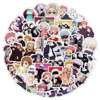 Jujutsu Kaisen Anime Chibi สติ๊กเกอร์กราฟฟิตีน่ารักสำหรับของเล่นกระเป๋าแล็ปท็อปสเก็ตบอร์ดสติกเกอร์เคสโทรศัพท์ขายส่ง10/30/50ชิ้น