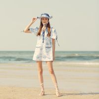 Blues pearl dress - Malabrand SS22 M16 เดรสสั้น เสื้อผ้าผู้หญิง