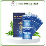 Bao Cao Su Siêu Gai kéo dài thời gian Cao Cấp Rocmen Cá Ngựa Xanh Hộp 10