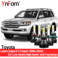 YnFom Toyota Special LED Headlight Bulbs Kit For Land Cruiser,FJ Cruiser,Cygnus 1980-2020 LowHigh beam,Fog lamp,Car Accessories