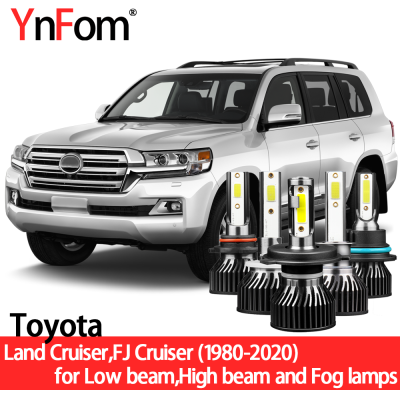YnFom Toyota Special LED Headlight Bulbs Kit For Land Cruiser,FJ Cruiser,Cygnus 1980-2020 LowHigh beam,Fog lamp,Car Accessories