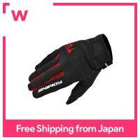 KOMINE Bike Ride Mesh Gloves-Alesia Black/red S GK-168 974วัสดุตาข่ายฤดูใบไม้ผลิ/ฤดูร้อน