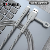 DAMILE USB เพื่อ Linghtning ป้องกันสายเคเบิลข้อมูลสายป้องกันป้องกันกรณีม้วนเก็บสายปกคลุมสำหรับ IP Hone สายชาร์จหูฟังปกป้องเหมาะสำหรับ iPhone X