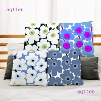 Aqtten Marimekko Throw Pillow Cover Patterns Comfortable Pillow Cover Sofa Cushion Simple Office Nap Pillow Nordic Car Pillowcase 45X45CM