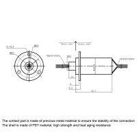 แหวนสะสมไฟฟ้า0-600VAc MW1615แหวนสลิปนำไฟฟ้า6ch M0.03Nm 0.1n DC