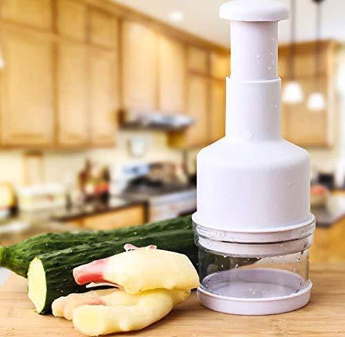Pressing Vegetable Garlic Onion Food Chopper Cutter Slicer Peeler Dicer  White