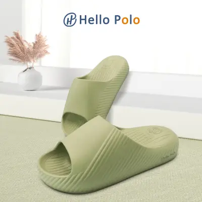 Hello Polo รองเท้าแตะลายอุ้งเท้าแมวน่ารัก รองเท้านิ่มเหมือนเหยียบอึ ส้นหนา 4 ซม กันลื่นรองเท้าแตะใส่ในบ้าน เหมาะกับฤดูร้อน HP8014