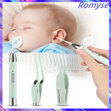 Baby Nasal Tweezer Baby Nose Cleaning Tweezer Round Head Baby Nose Booger  Picker Ear Cleaner Clip Tool Ear Wax Remover