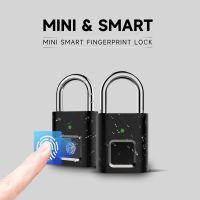 มินิสมาร์ท Biometric Thumbprint ประตู Padlocks ล็อคประตูแบบชาร์จลายนิ้วมือสมาร์ทกุญแจ USB Keyless ปลดล็อคอย่างรวดเร็ว