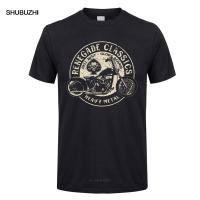 Mens Vintage Glory Bounds Motorcycle USA T-Shirt Heavy Metal Men T Shirt Motor Tops 100% Cotton Retro Tees Male