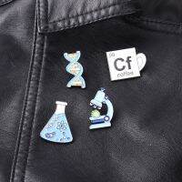 hot【DT】 Microscope Chemical Brooch Biological Experimental Metal Pins Hat Badge Accessories Scientist