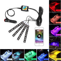 Universal 10 in 1 RGB Ambient LED with 8M Car Interior Decor Fiber Optical Strip Light by App Control 12V Decorative Atmosphere