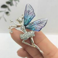 New Butterfly Fairy Brooch Female Angel Wings Micro Inlaid Zircon Brooch Dancer Coat Brooch Pins Fashion Clothing Jewelry Gift