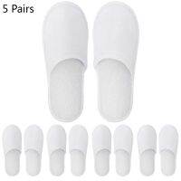 ◇■▣ 1pair Disposable Travel Hotel Slippers White Towelling Closed Toe Spa Shoes Bathroom Sets Washroom Shower Bath Accessories