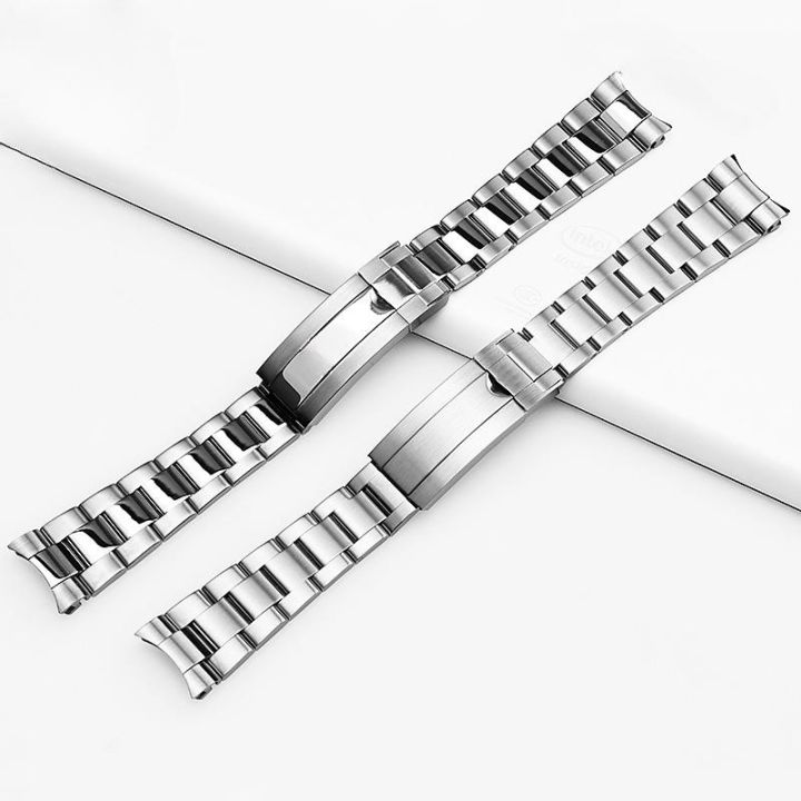 สายสแตนเลสแข็งสำหรับ-rolex-explorer-ii-สายนาฬิกา-universe-fold-buckle-mens-arc-type-special-interface-watchbands