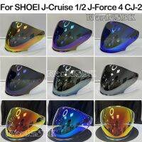 กระบังหน้าหมวกนิรภัยสำหรับ SHOEI J-Cruise 1 J-Cruise 2 J-Force 4 CJ-2เกราะเปิดเลนส์หมวกกันน็อคมอเตอร์ไซค์ Viseria Capacete Moto Glasse U-39