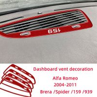 สติกเกอร์รถคาร์บอนไฟเบอร์ช่องระบายอากาศของแดชบอร์ดกรอบตกแต่งสำหรับ Alfa Romeo 2004-2011 159 939 Brera Spider อุปกรณ์ตกแต่งภายใน