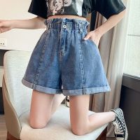 COD jfdss 【KEEY】Denim Shorts Womens Wide Leg Jeans Plus Size A21