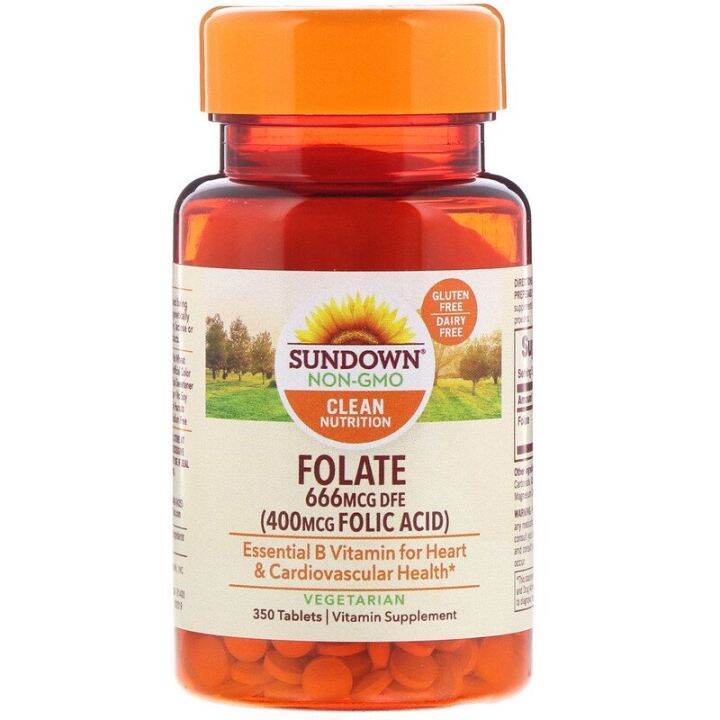Sundown Naturals, Folate, 666 mcg DFE, 350 Tablets | Lazada PH