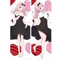 ZENGIA Anime Dakimakura Kaguya Sama: Love Is War Hugging Body Pillow Case Fujiwara Chika Double Size Printed Pillow Cover